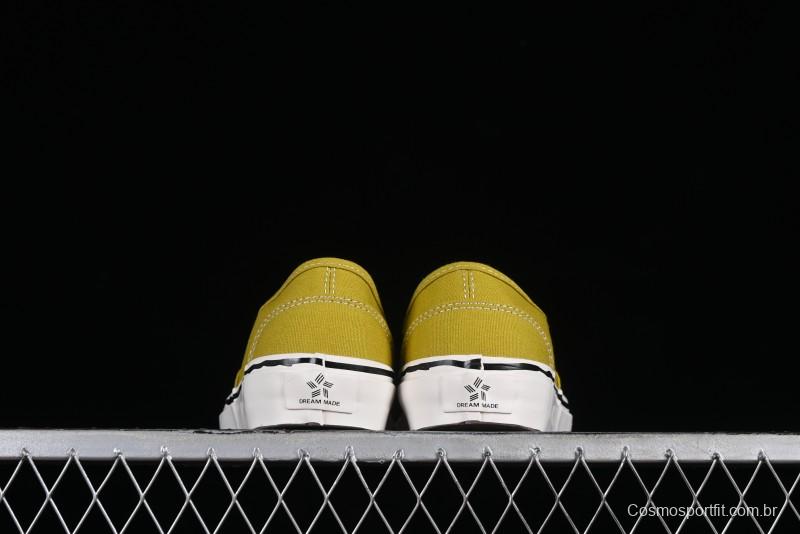 Kamiya Vulcanize Sneaker 23AW High-End Line Dissolved Yellow Canvas Shoes with Smiley Face Print Low-Top - M.C3